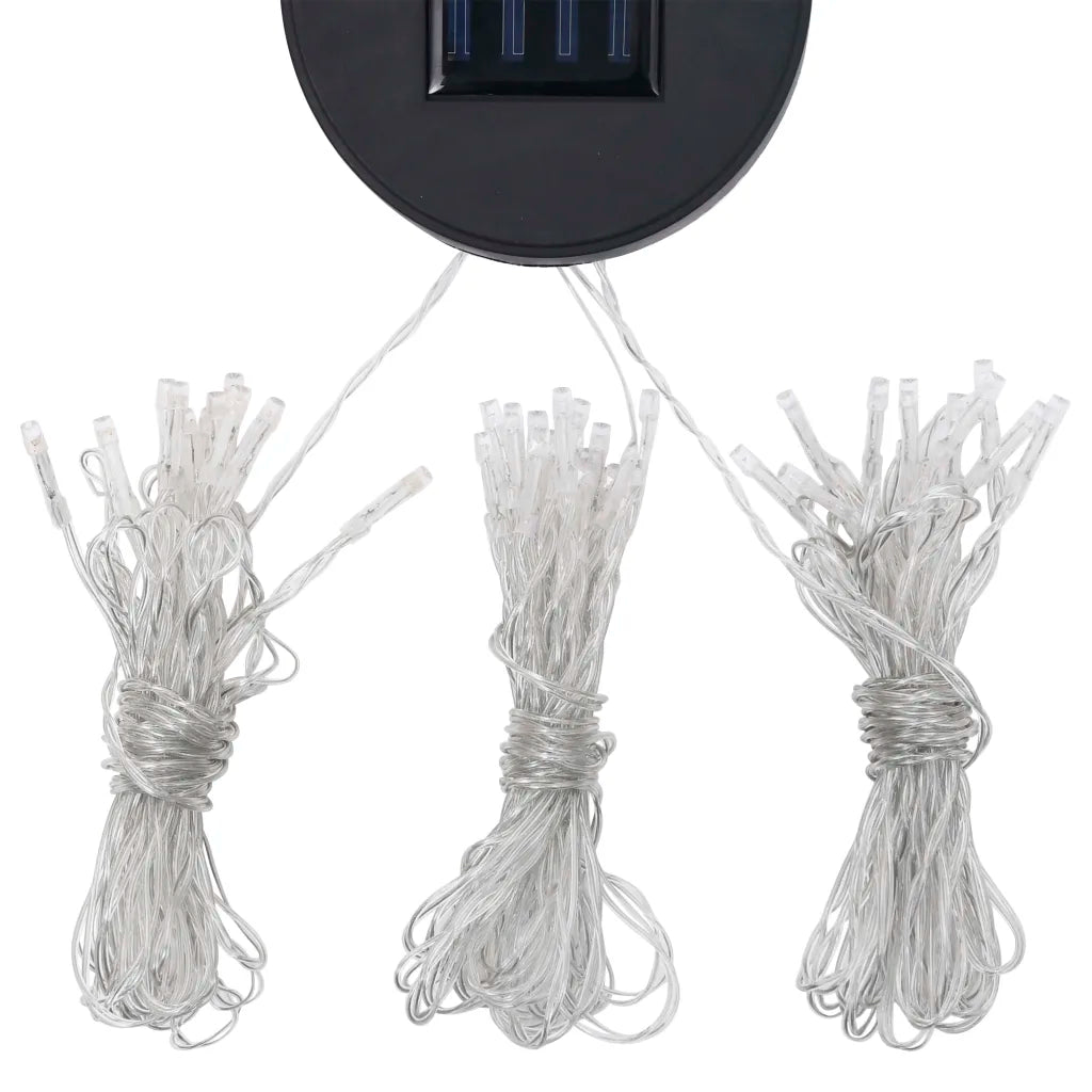 Tonnelle 4x3 m crème avec moustiquaire et guirlande solaire LED