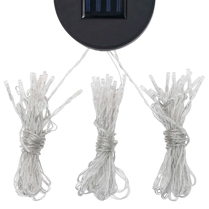 Tonnelle 4x3 m crème avec moustiquaire et guirlande solaire LED