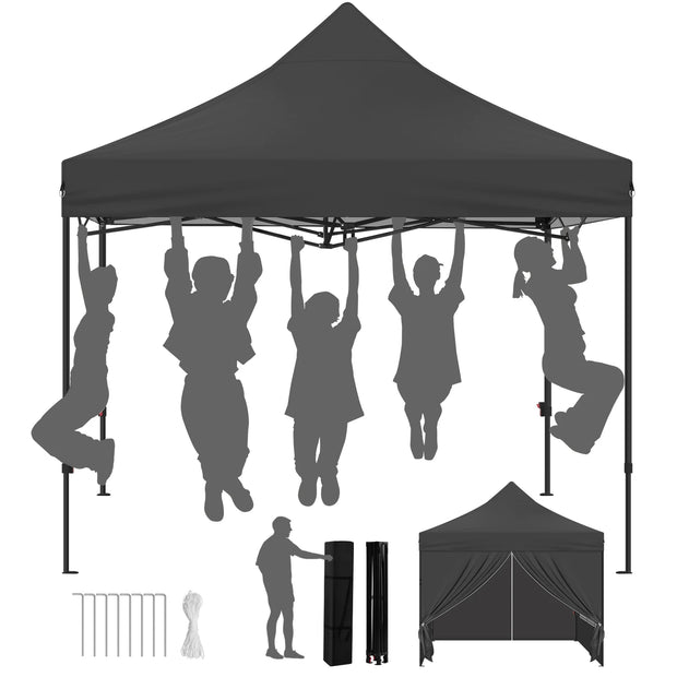 Tonnelle pliante 3x3 m imperméable avec 4 parois amovibles