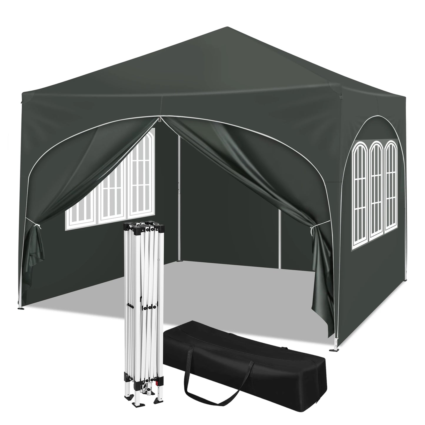 Tonnelle pliante 3x3 m avec 4 parois réglable et anti-UV