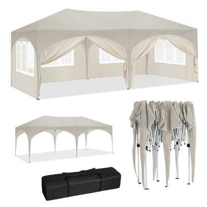 Tonnelle 3x6 réglable avec protection UV et 6 parois