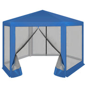 Tonnelle hexagonale 3,8 x 3,3 m avec moustiquaire de jardin