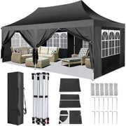 Tonnelle pliante 3x6 m imperméable avec 6 parois amovibles
