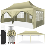 Tonnelle pliante 3x6 m imperméable avec 6 parois amovibles
