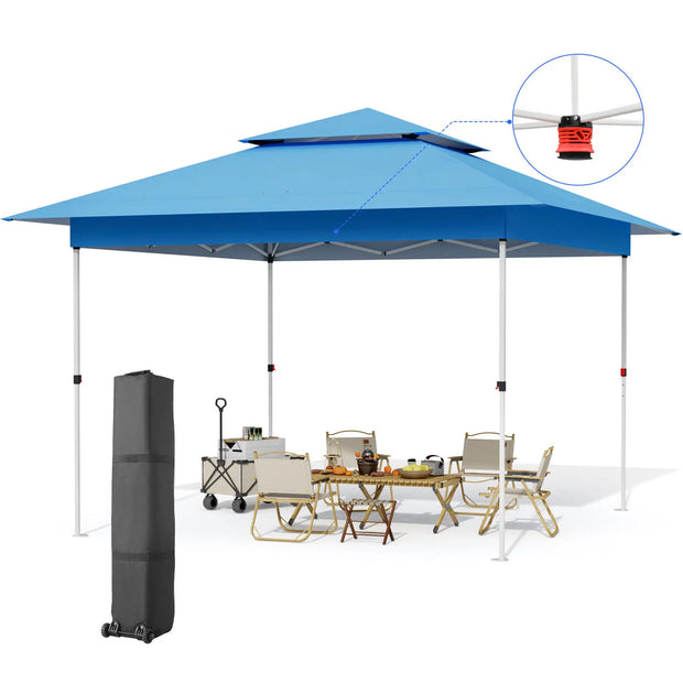 Tonnelle pliante 3,6 x 3,6 m avec rideaux pour terrasse