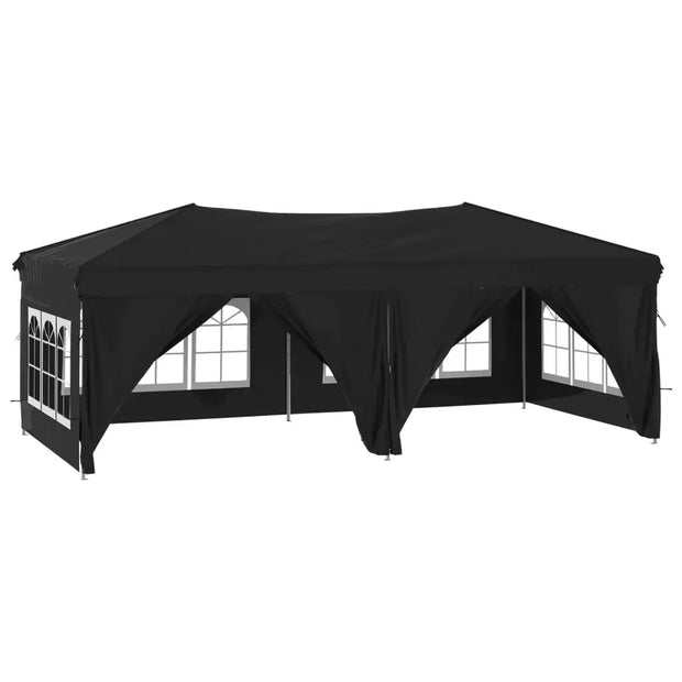 Tonnelle pliante 3x6 m noire avec isolation thermique