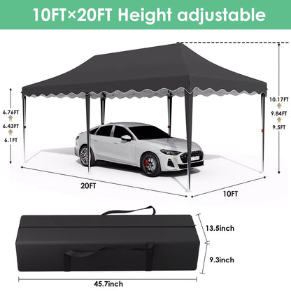 Tonnelle pliante 3x6 robuste avec 6 parois UV50+
