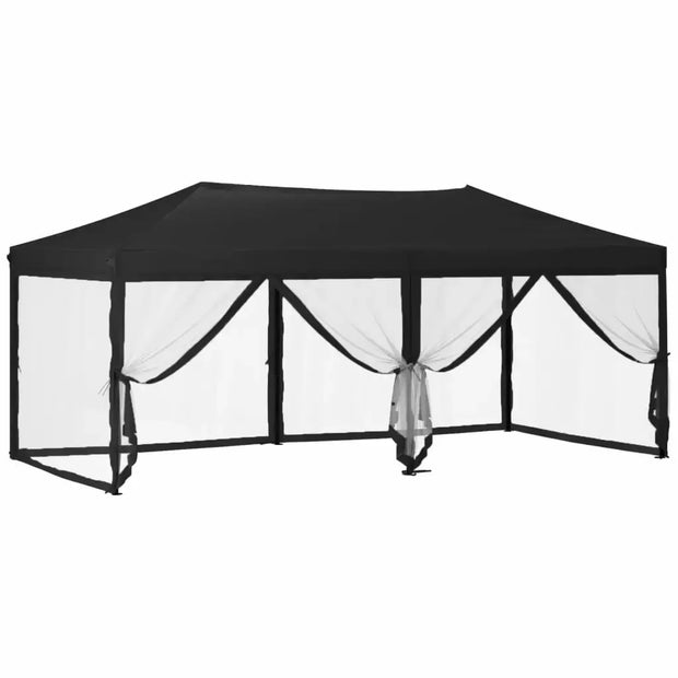 Tonnelle pliante 3x6 m noire : élégance et isolation thermique