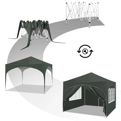 Tonnelle pliante 3x3 m avec 4 parois réglable et anti-UV