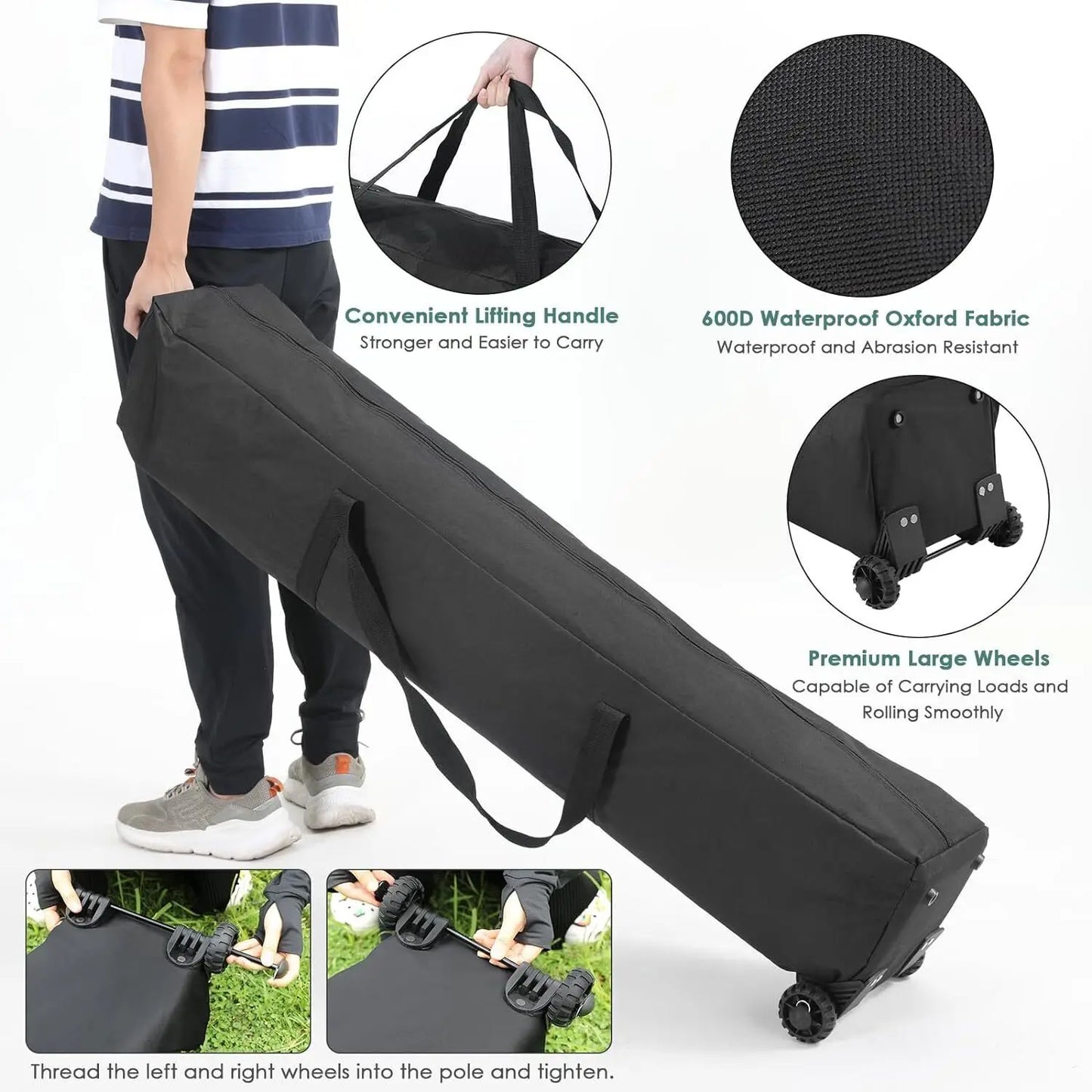 Tonnelle pop-up 3x3 m imperméable avec sac et 4 poids