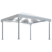 Tonnelle 4x3 m avec toit double et guirlande LED solaire intégrée