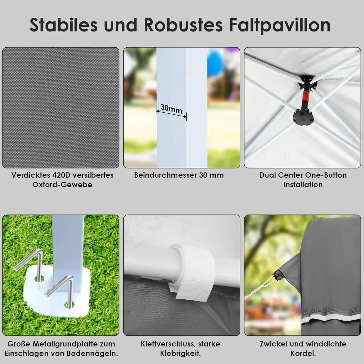 Tonnelle pliante 3x6 avec 4 côtés pour événements
