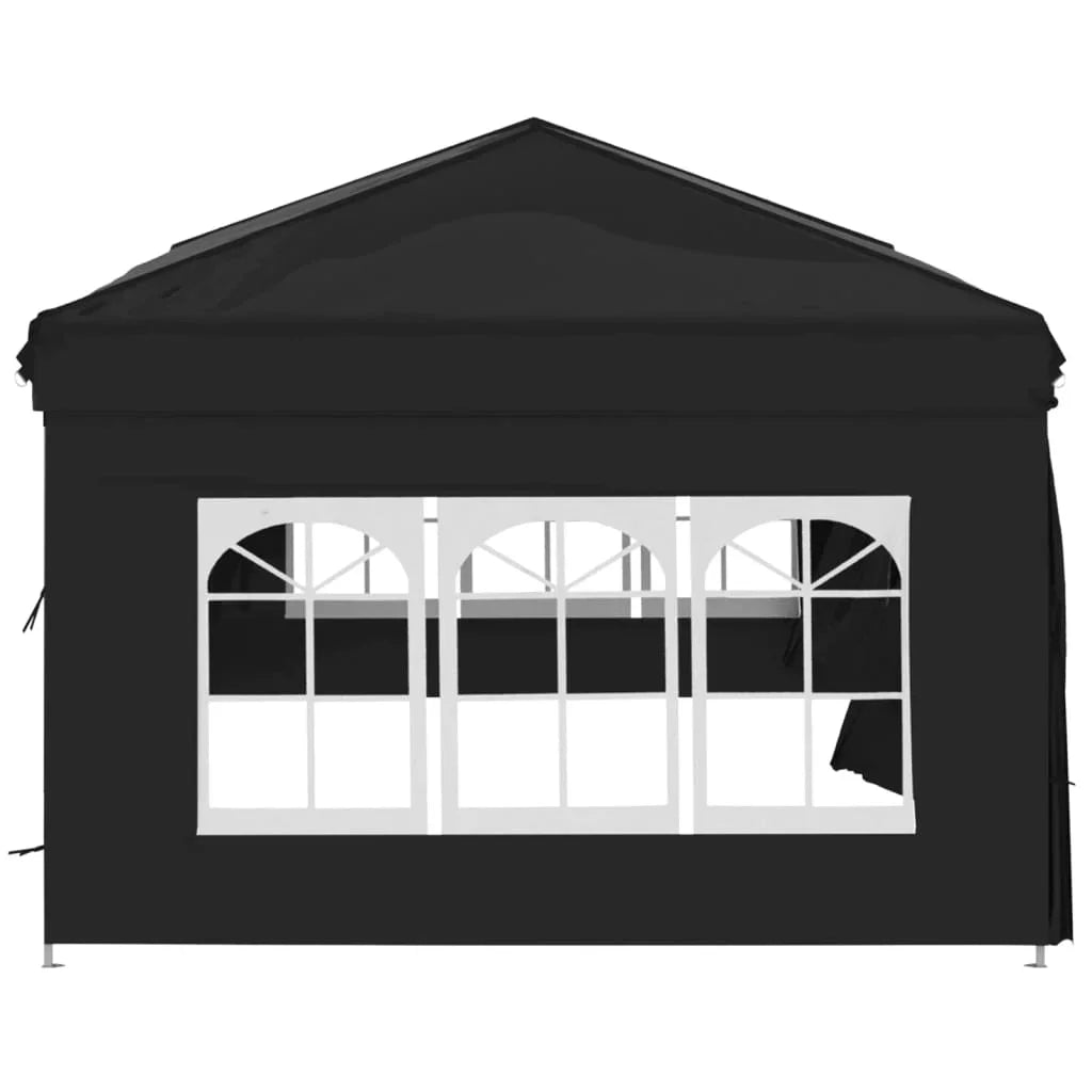 Tonnelle pliante 3x6 m noire avec isolation thermique