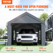 Abri voiture 3,7 x 6 m renforcé avec fenêtres et bâche 3 couches