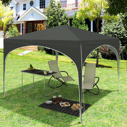 Tonnelle pliante 3x3 m imperméable avec toit arrondi extérieur