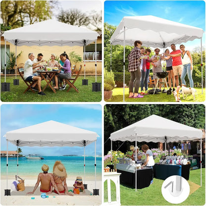 Tonnelle pop-up 3x3 m imperméable avec sac et 4 poids