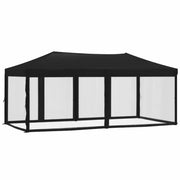 Tonnelle pliante 3x6 m noire : élégance et isolation thermique