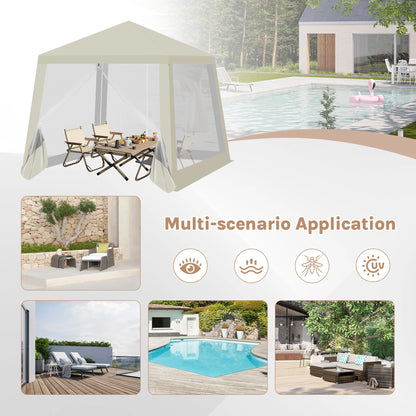 Tonnelle 3x3 m avec moustiquaire pour terrasse et jardin