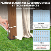 Tonnelle 3,6x3 m avec toit ventilé et moustiquaire intégrée