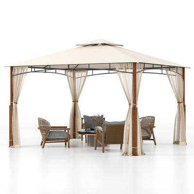 Tonnelle 3,6x3 m avec toit ventilé et moustiquaire intégrée