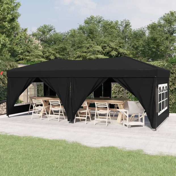 Tonnelle pliante 3x6 m noire avec isolation thermique