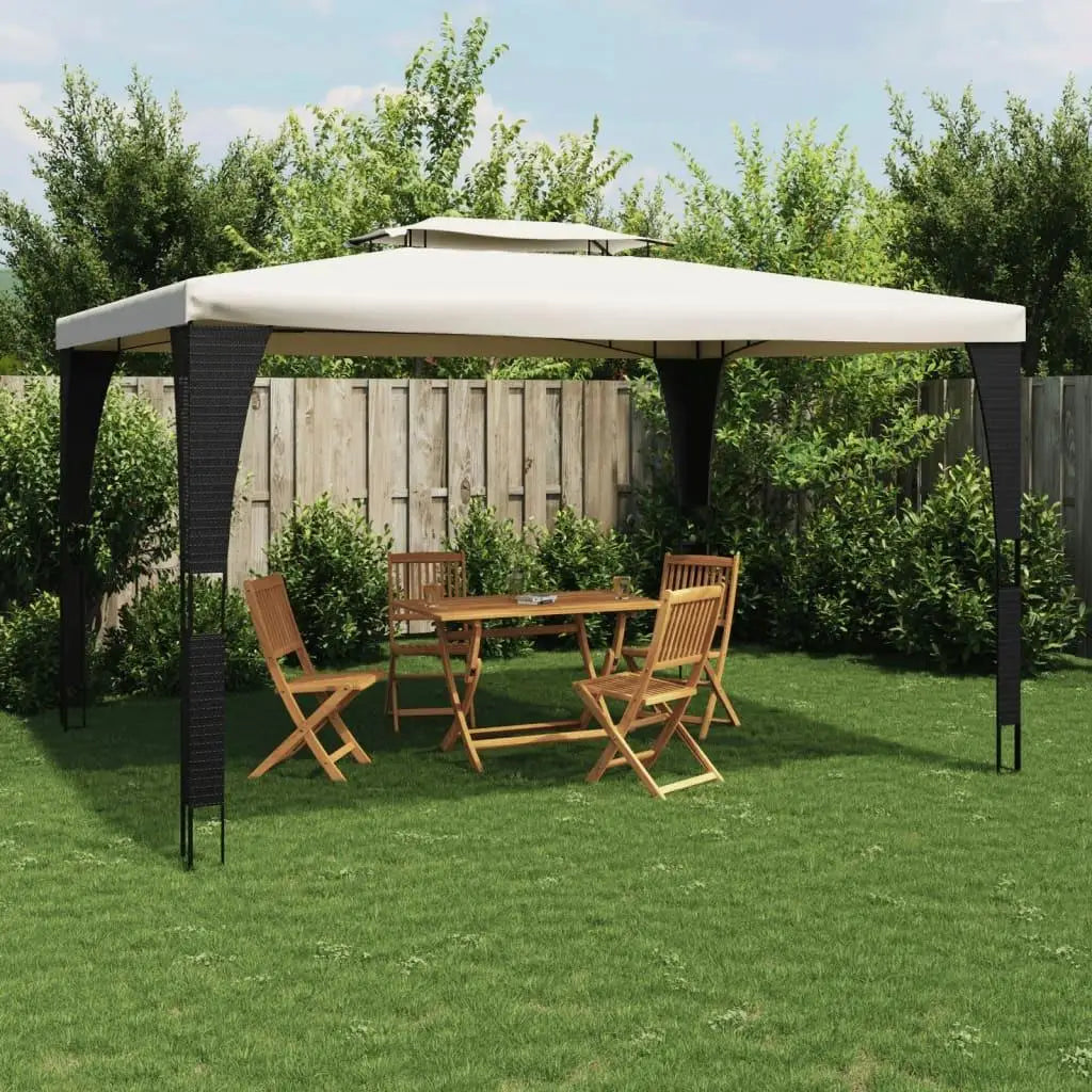 Tonnelle de jardin 4x3 m avec toit double ventilé imperméable