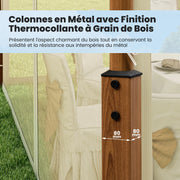 Tonnelle 3,6x3 m avec toit ventilé et moustiquaire intégrée