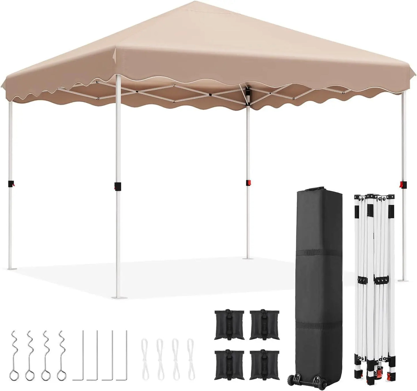 Tonnelle pop-up 3x3 m imperméable avec sac et 4 poids