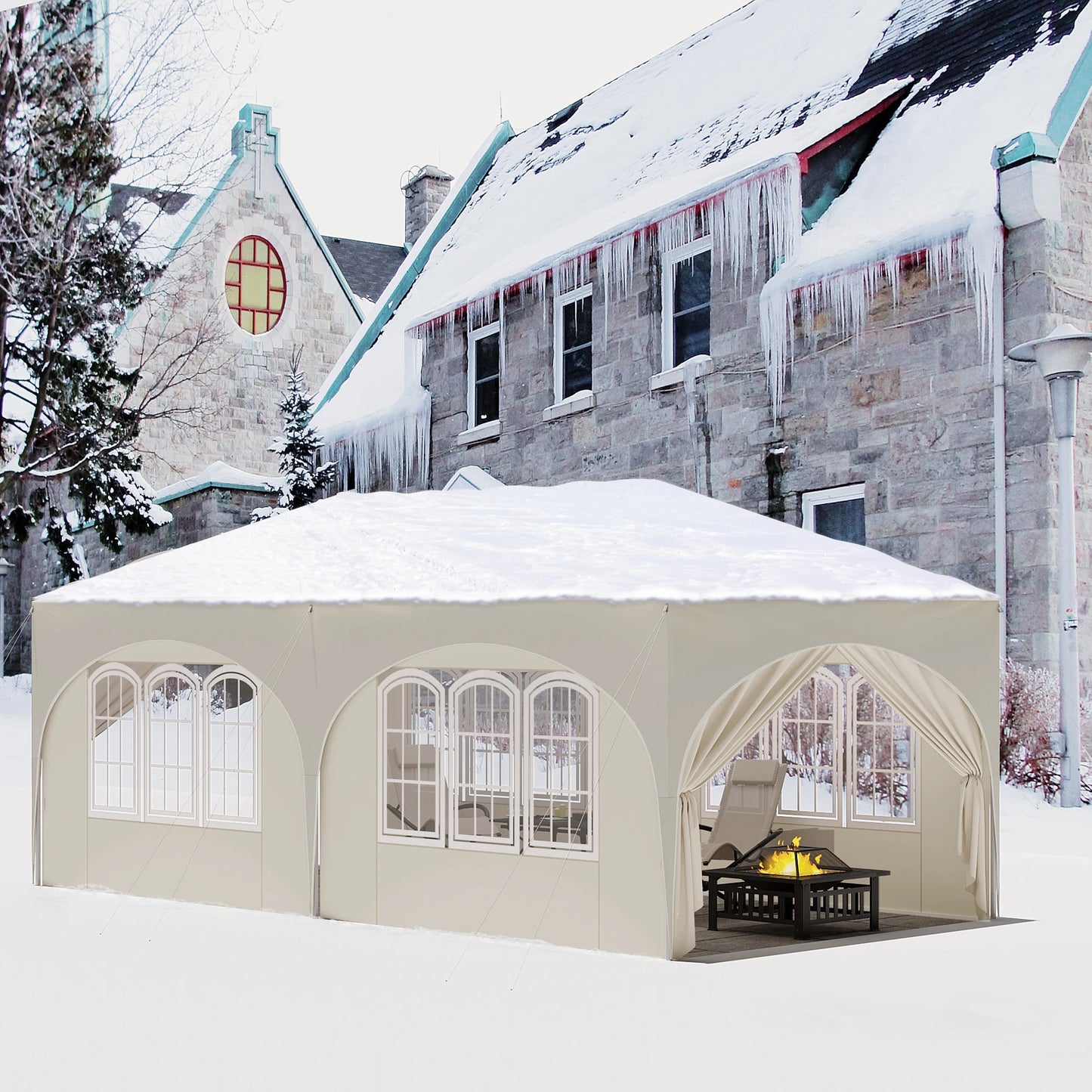Tonnelle 3x6 réglable avec protection UV et 6 parois