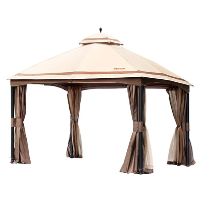 Tonnelle 3x4 m renforcée avec moustiquaire et protection UPF 50+