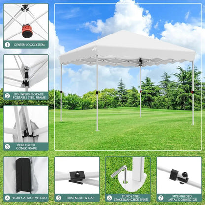 Tonnelle pop-up 3x3 m imperméable avec sac et 4 poids