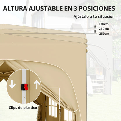 Tonnelle pliante 3x6 avec panneaux UPF50+