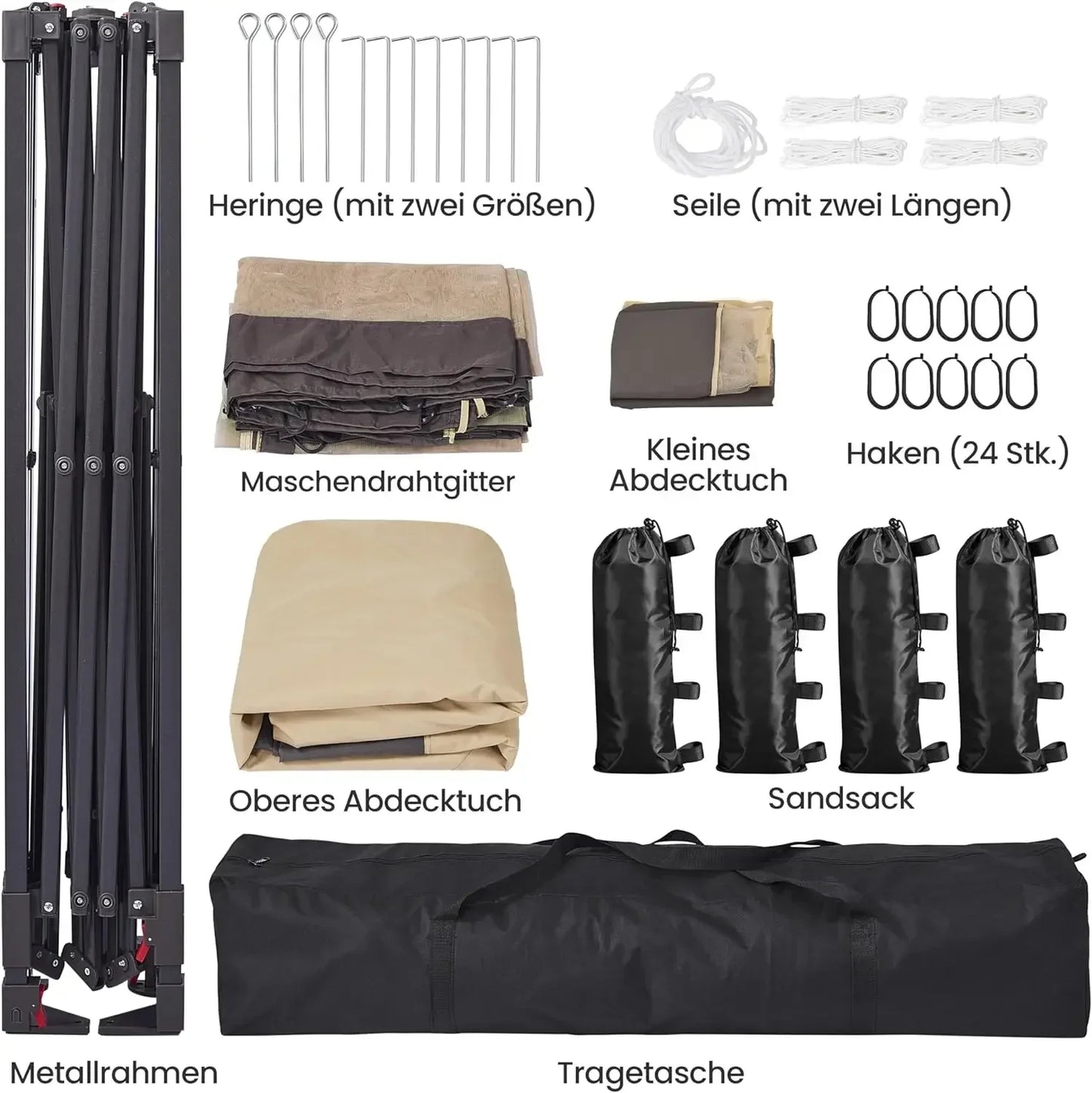 Tonnelle pliante 3 x 3 m avec moustiquaire pour jardin et terrasse